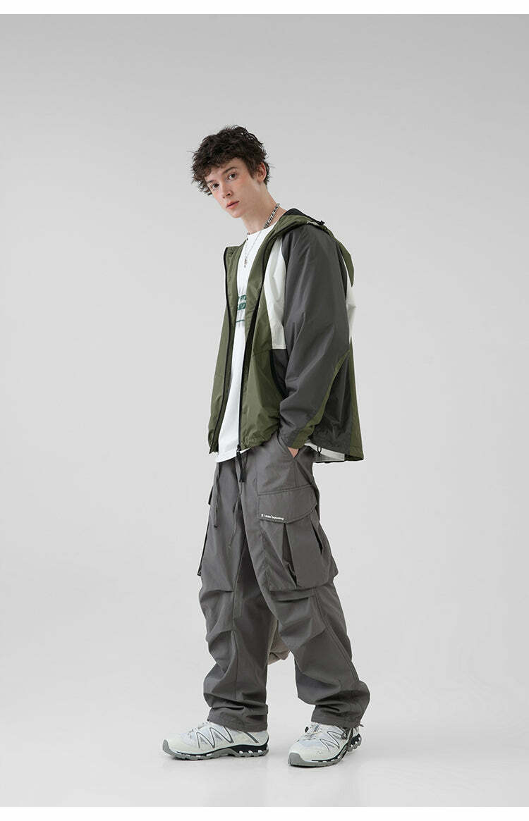 BJHG Y2K Pleated Cargo Pants - 90s Grunge, Retro Summer Outfits, Y2K Fashion Essentials