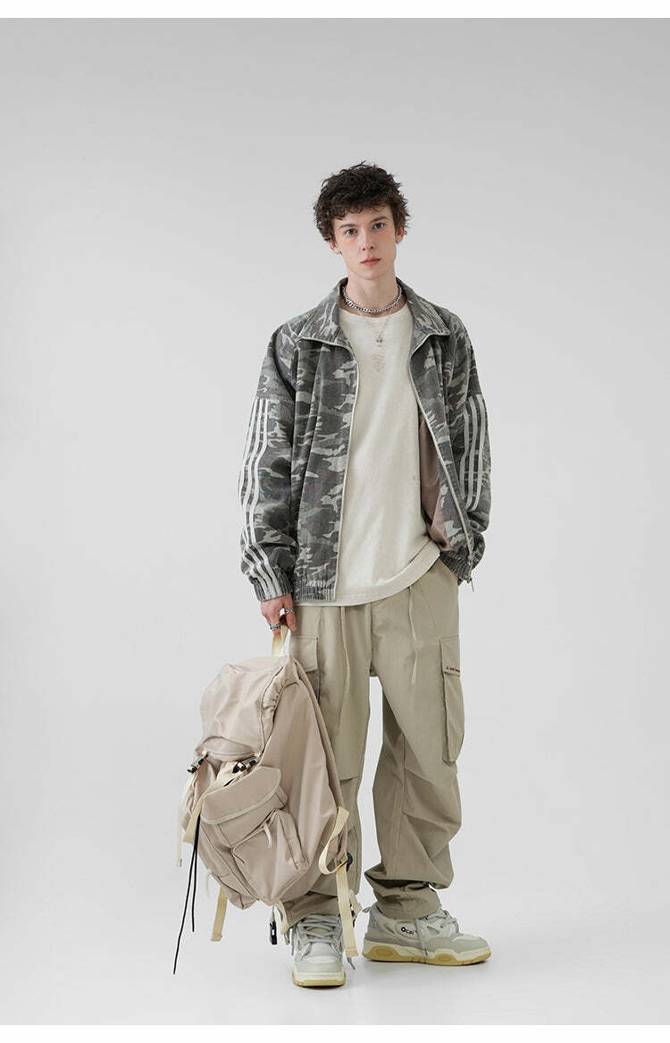 BJHG Y2K Pleated Cargo Pants - 90s Grunge, Retro Summer Outfits, Y2K Fashion Essentials