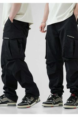 BJHG Y2K Pleated Cargo Pants - 90s Grunge, Retro Summer Outfits, Y2K Fashion Essentials