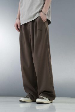 BJHG Y2K Pleated Trousers - 90s Grunge, Retro Summer Outfits, Y2K Club & Party Fashion