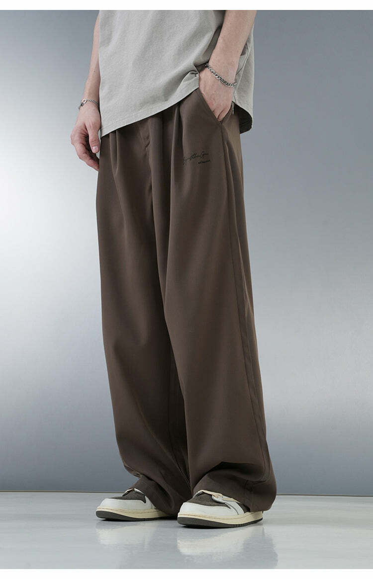 BJHG Y2K Pleated Trousers - 90s Grunge, Retro Summer Outfits, Y2K Club & Party Fashion
