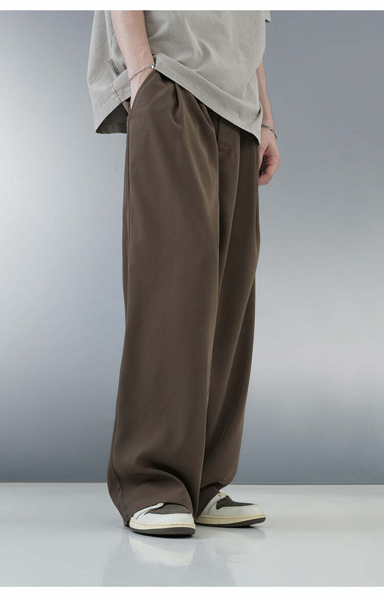 BJHG Y2K Pleated Trousers - 90s Grunge, Retro Summer Outfits, Y2K Club & Party Fashion