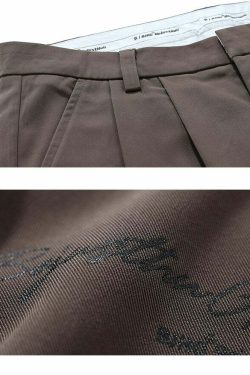 BJHG Y2K Pleated Trousers - 90s Grunge, Retro Summer Outfits, Y2K Club & Party Fashion