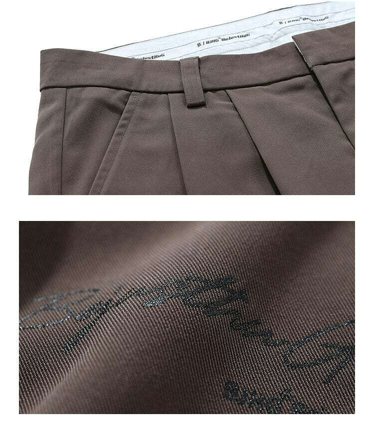 BJHG Y2K Pleated Trousers - 90s Grunge, Retro Summer Outfits, Y2K Club & Party Fashion