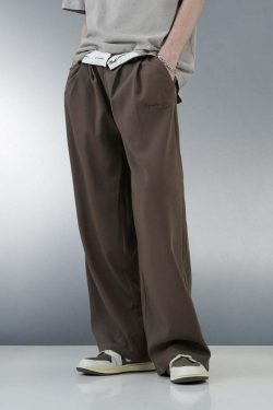 BJHG Y2K Pleated Trousers - 90s Grunge, Retro Summer Outfits, Y2K Club & Party Fashion