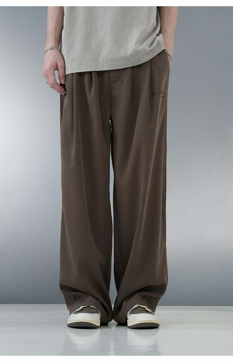 BJHG Y2K Pleated Trousers - 90s Grunge, Retro Summer Outfits, Y2K Club & Party Fashion