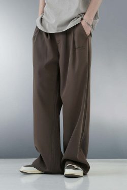 BJHG Y2K Pleated Trousers - 90s Grunge, Retro Summer Outfits, Y2K Club & Party Fashion