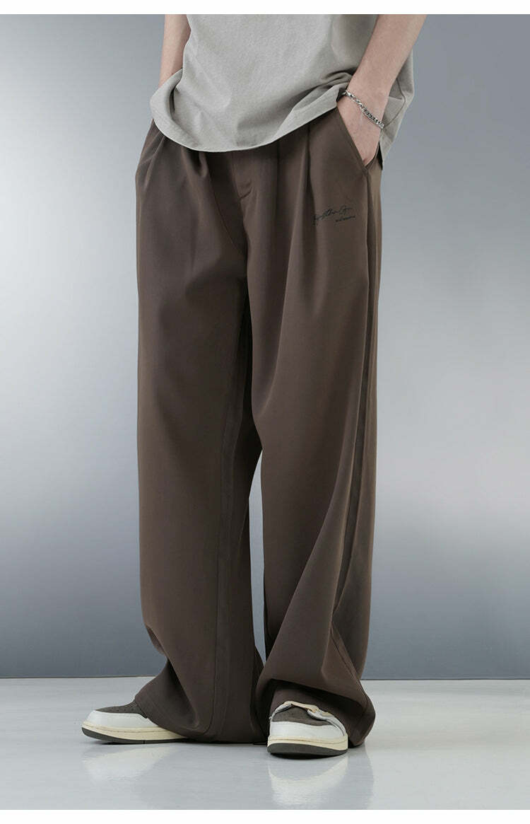 BJHG Y2K Pleated Trousers - 90s Grunge, Retro Summer Outfits, Y2K Club & Party Fashion