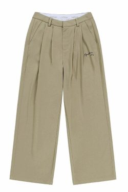 BJHG Y2K Pleated Trousers - 90s Grunge, Retro Summer Outfits, Y2K Club & Party Fashion