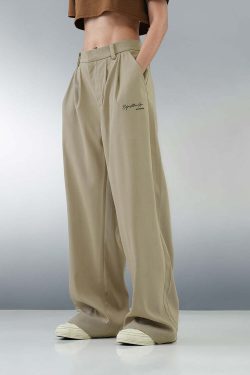 BJHG Y2K Pleated Trousers - 90s Grunge, Retro Summer Outfits, Y2K Club & Party Fashion