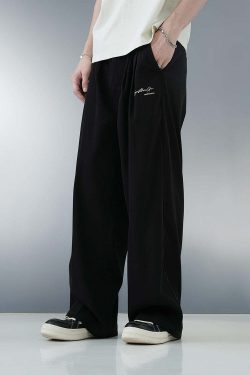 BJHG Y2K Pleated Trousers - 90s Grunge, Retro Summer Outfits, Y2K Club & Party Fashion