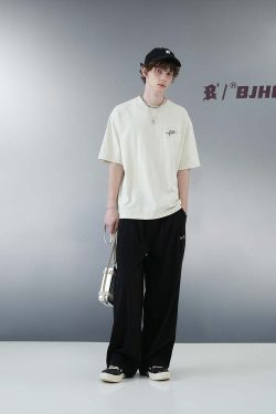 BJHG Y2K Pleated Trousers - 90s Grunge, Retro Summer Outfits, Y2K Club & Party Fashion