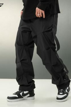 BJHG Y2K Ruched Cargo Pants - 90s Grunge, Retro Summer Outfits, Y2K Fashion Essentials