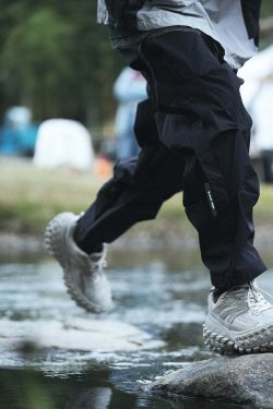 BJHG Y2K Ruched Cargo Pants - 90s Grunge Summer Outfit, Retro Hip Hop Fashion