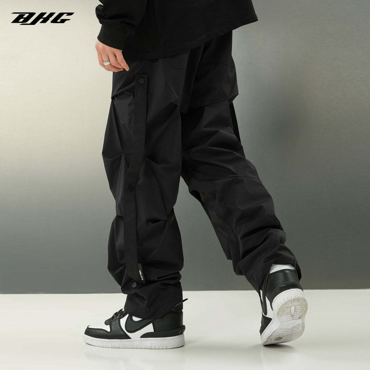 BJHG Y2K Ruched Cargo Pants - 90s Grunge Summer Outfit, Retro Hip Hop Fashion