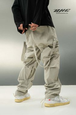 BJHG Y2K Ruched Cargo Pants - 90s Grunge Summer Outfit, Retro Hip Hop Fashion