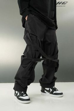 BJHG Y2K Ruched Cargo Pants - 90s Grunge Summer Outfit, Retro Hip Hop Fashion