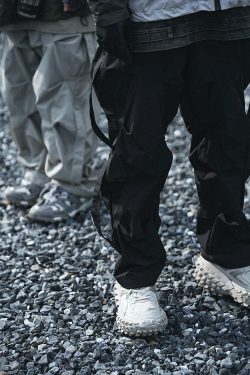 BJHG Y2K Ruched Cargo Pants - 90s Grunge Summer Outfit, Retro Hip Hop Fashion