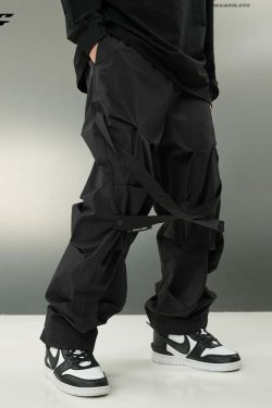 BJHG Y2K Ruched Cargo Pants - 90s Grunge Summer Outfit, Retro Hip Hop Fashion
