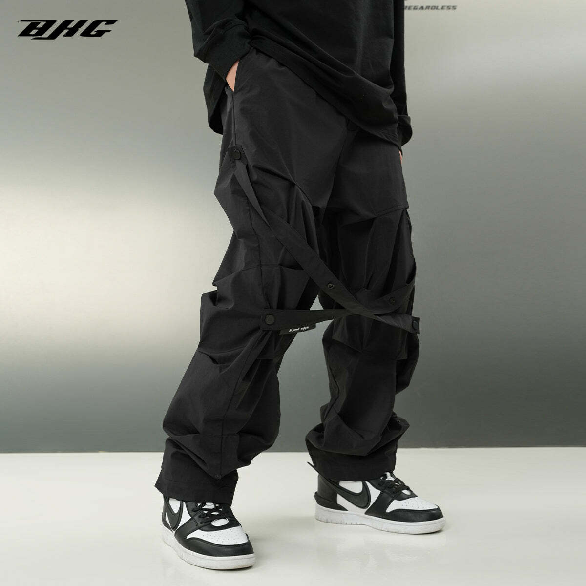 BJHG Y2K Ruched Cargo Pants - 90s Grunge Summer Outfit, Retro Hip Hop Fashion