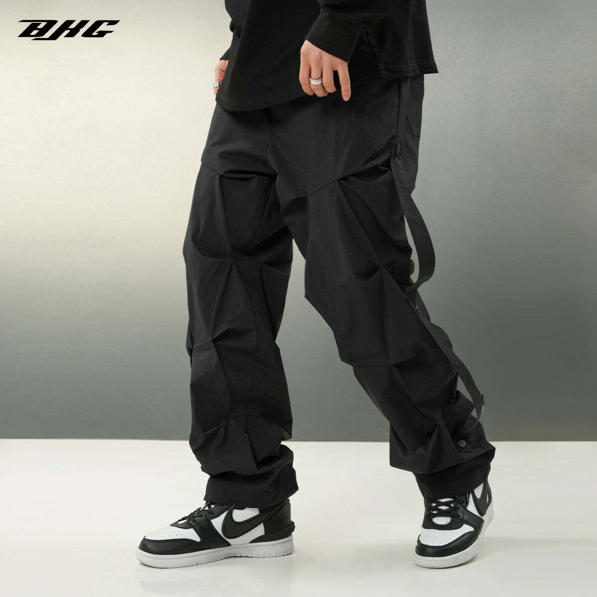 BJHG Y2K Ruched Cargo Pants - 90s Grunge Summer Outfit, Retro Hip Hop Fashion