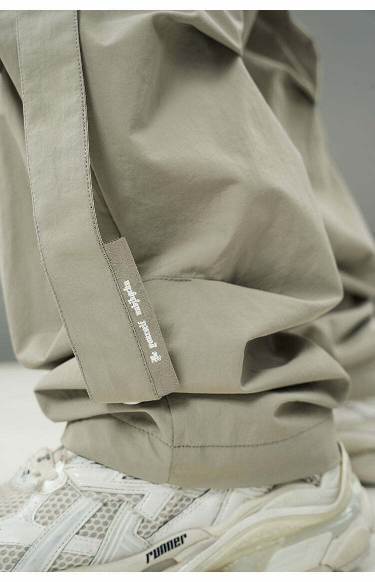 BJHG Y2K Ruched Cargo Pants - 90s Grunge Summer Outfit, Retro Hip Hop Fashion