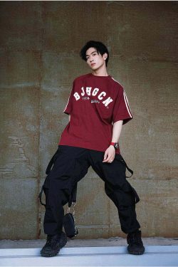 BJHG Y2K Ruched Cargo Pants - 90s Grunge Summer Outfit, Retro Hip Hop Fashion