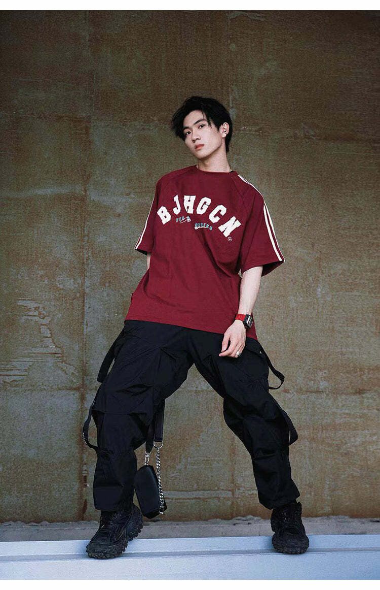 BJHG Y2K Ruched Cargo Pants - 90s Grunge Summer Outfit, Retro Hip Hop Fashion