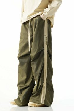 BJHG Y2K Ruched Stud Lounge Pants - 90s Grunge, Retro Style, Summer Y2K Outfits
