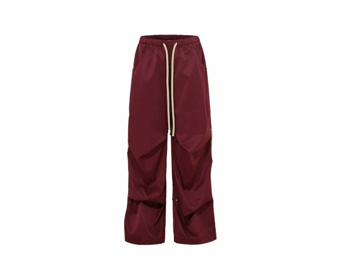 BJHG Y2K Ruched Stud Lounge Pants - 90s Grunge, Retro Style, Summer Y2K Outfits