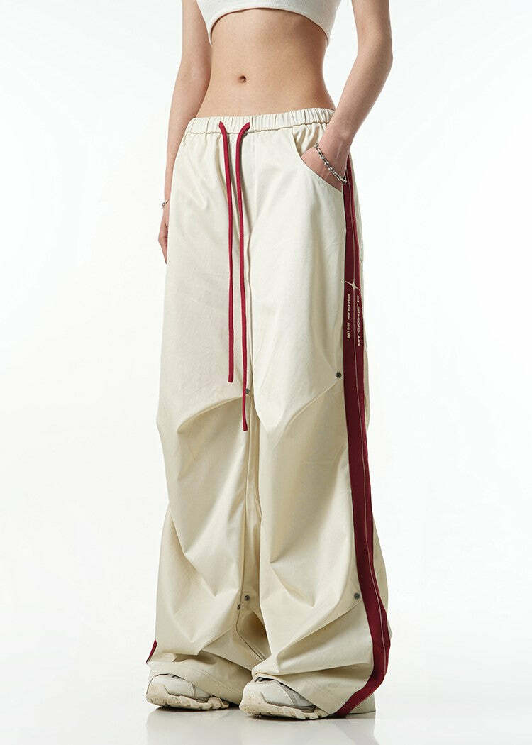 BJHG Y2K Ruched Stud Lounge Pants - 90s Grunge, Retro Style, Summer Y2K Outfits