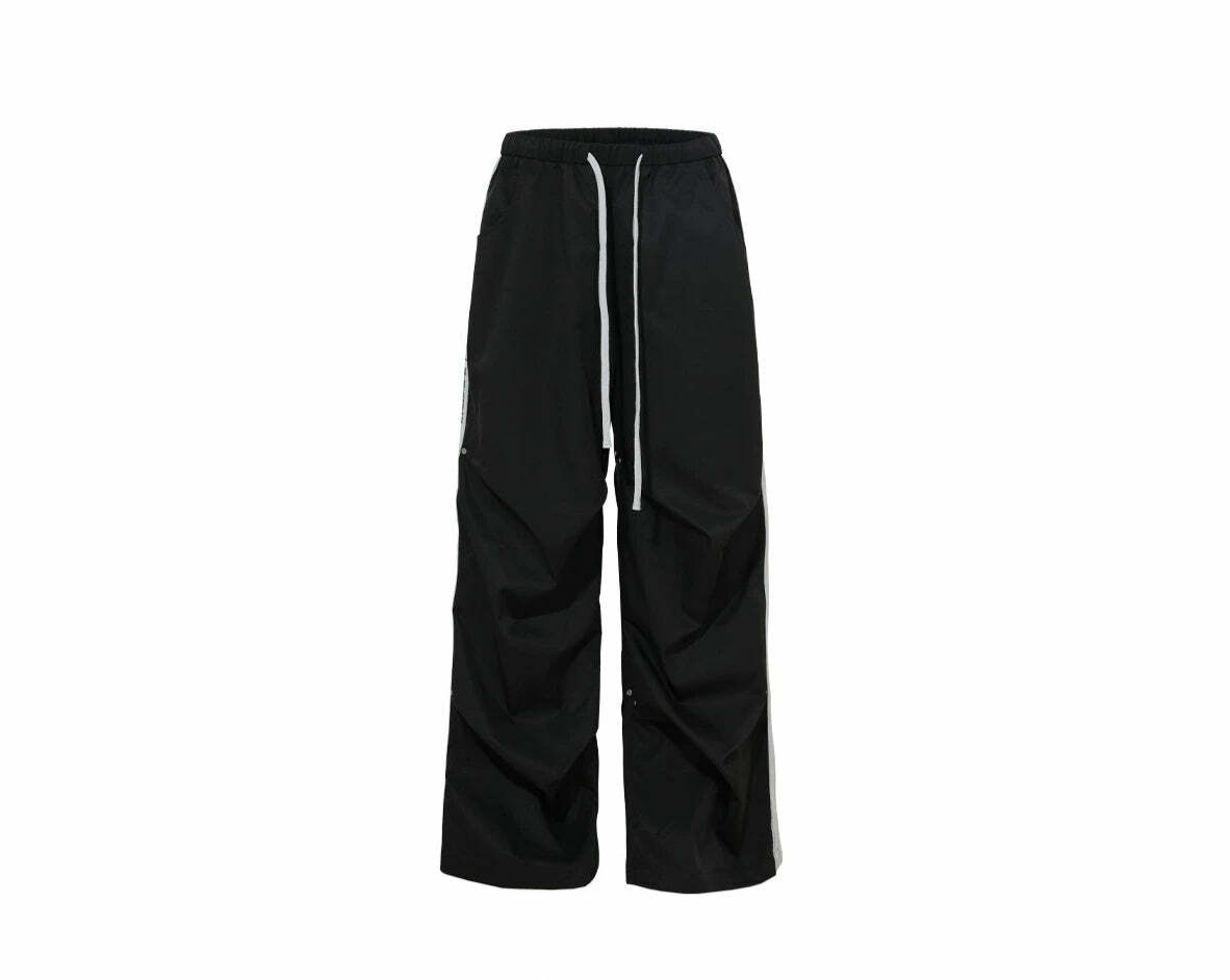 BJHG Y2K Ruched Stud Lounge Pants - 90s Grunge, Retro Style, Summer Y2K Outfits