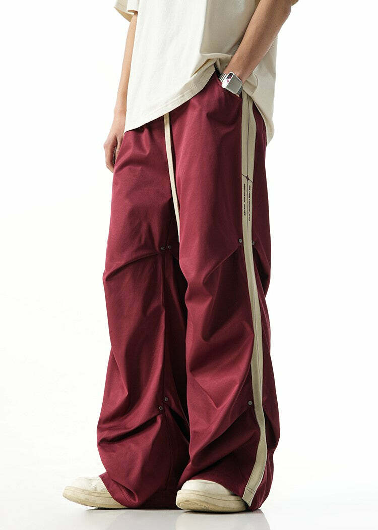 BJHG Y2K Ruched Stud Lounge Pants - 90s Grunge, Retro Style, Summer Y2K Outfits