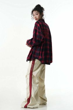 BJHG Y2K Ruched Stud Lounge Pants - 90s Grunge, Retro Style, Summer Y2K Outfits
