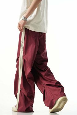 BJHG Y2K Ruched Stud Lounge Pants - 90s Grunge, Retro Style, Summer Y2K Outfits