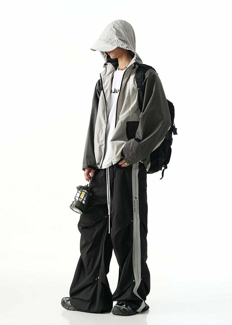 BJHG Y2K Ruched Stud Lounge Pants - 90s Grunge, Retro Style, Summer Y2K Outfits