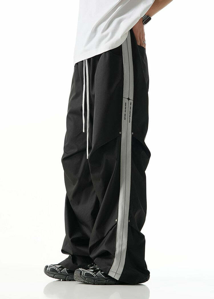 BJHG Y2K Ruched Stud Lounge Pants - 90s Grunge, Retro Style, Summer Y2K Outfits