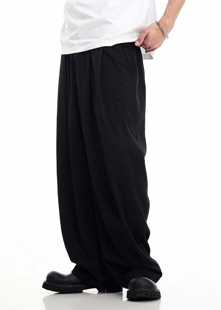 BJHG Y2K Summer Flowy Trousers - 90s Grunge, Retro, Pastel Goth, Y2K Club & Party