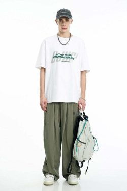BJHG Y2K Summer Flowy Trousers - 90s Grunge, Retro, Pastel Goth, Y2K Club & Party