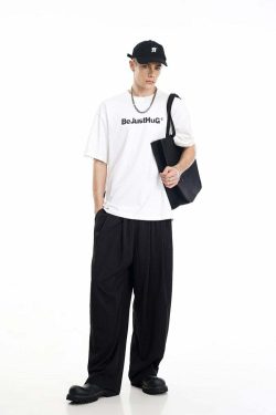 BJHG Y2K Summer Flowy Trousers - 90s Grunge, Retro, Pastel Goth, Y2K Club & Party