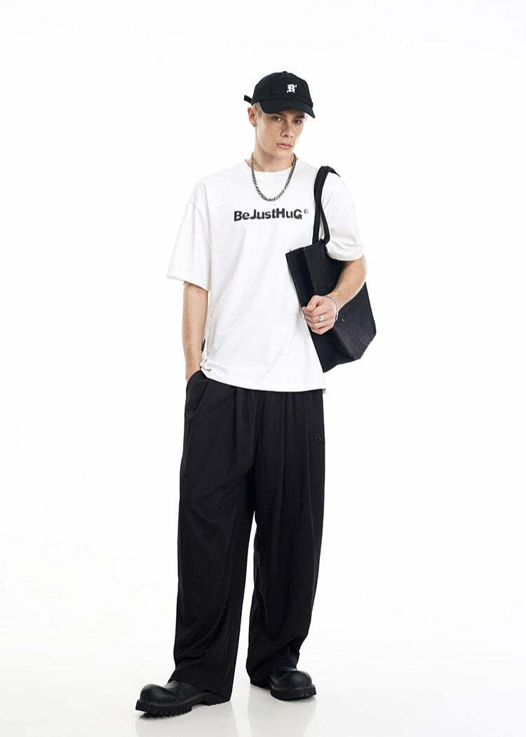 BJHG Y2K Summer Flowy Trousers - 90s Grunge, Retro, Pastel Goth, Y2K Club & Party