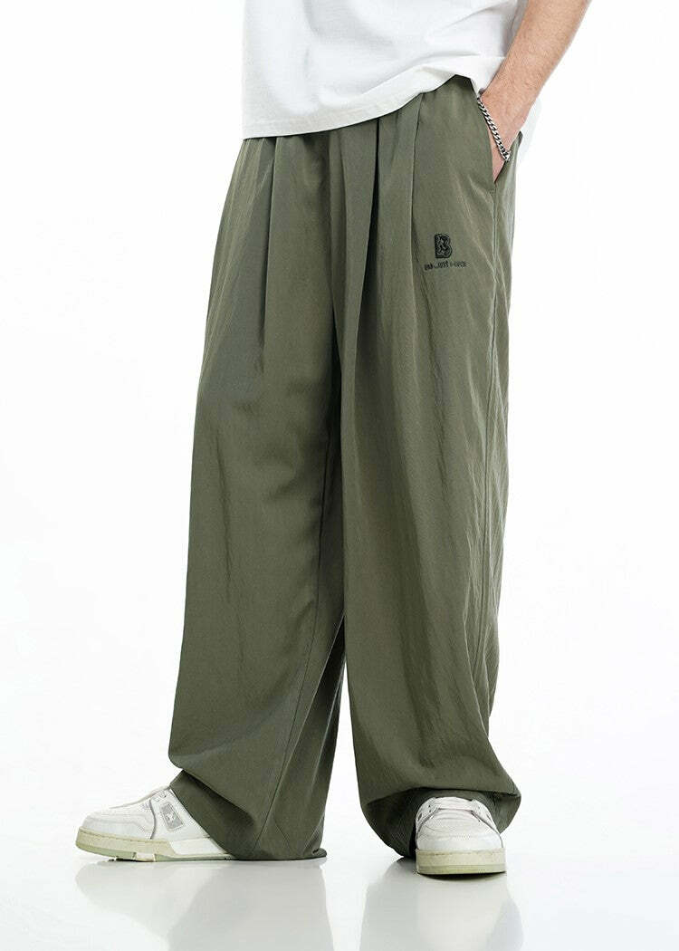 BJHG Y2K Summer Flowy Trousers - 90s Grunge, Retro, Pastel Goth, Y2K Club & Party