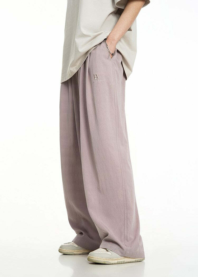 BJHG Y2K Summer Flowy Trousers - 90s Grunge, Retro, Pastel Goth, Y2K Club & Party