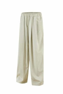 BJHG Y2K Summer Flowy Trousers - 90s Grunge, Retro, Pastel Goth, Y2K Club & Party