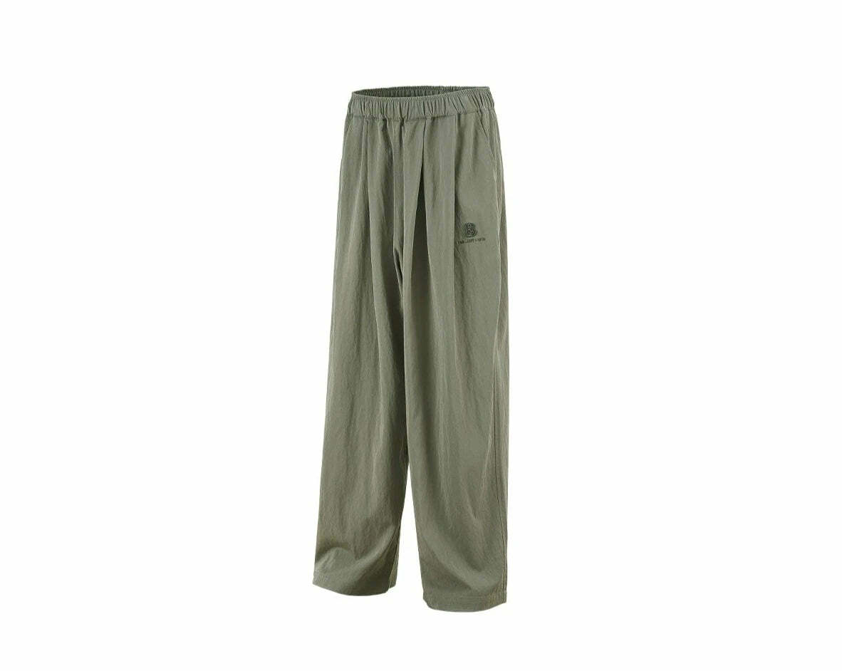 BJHG Y2K Summer Flowy Trousers - 90s Grunge, Retro, Pastel Goth, Y2K Club & Party