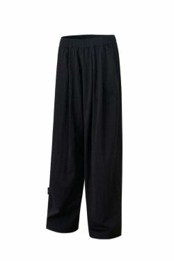 BJHG Y2K Summer Flowy Trousers - 90s Grunge, Retro, Pastel Goth, Y2K Club & Party
