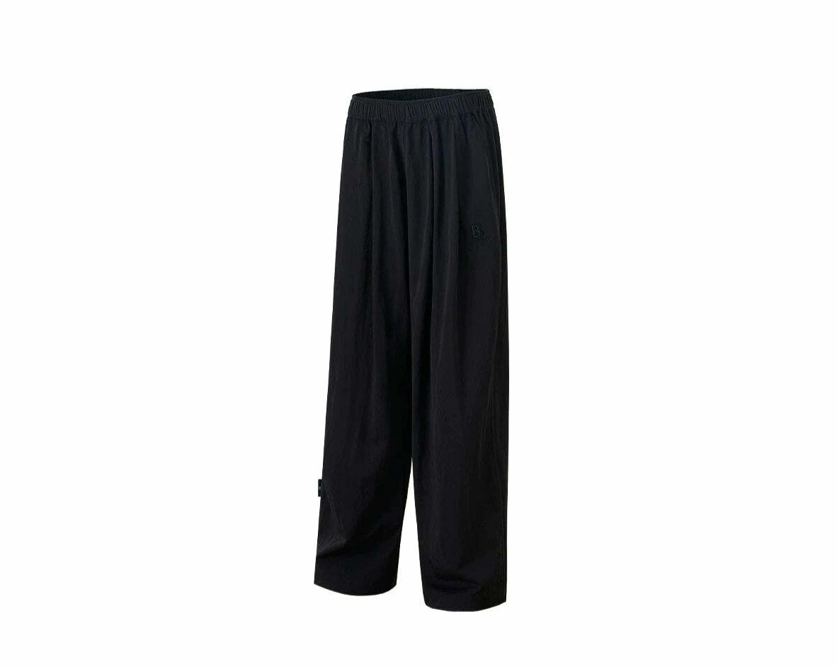 BJHG Y2K Summer Flowy Trousers - 90s Grunge, Retro, Pastel Goth, Y2K Club & Party