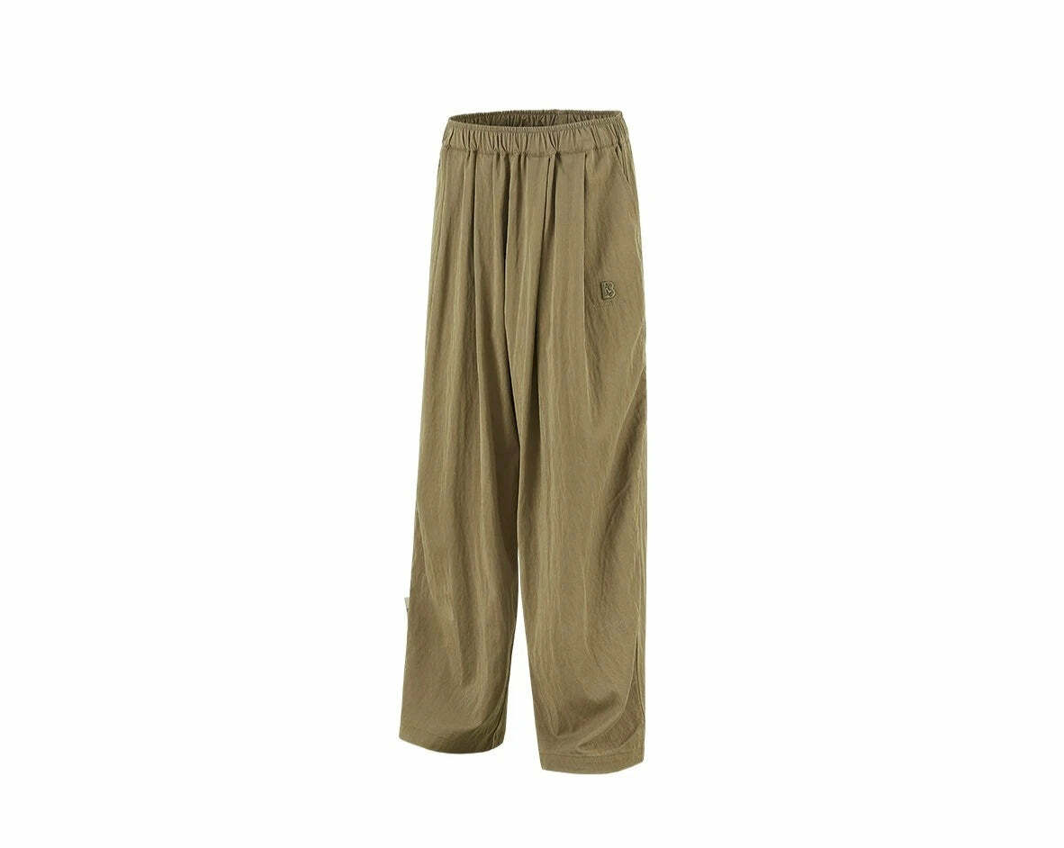 BJHG Y2K Summer Flowy Trousers - 90s Grunge, Retro, Pastel Goth, Y2K Club & Party
