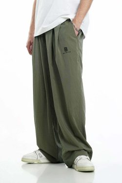 BJHG Y2K Summer Flowy Trousers - 90s Grunge, Retro, Pastel Goth, Y2K Club & Party