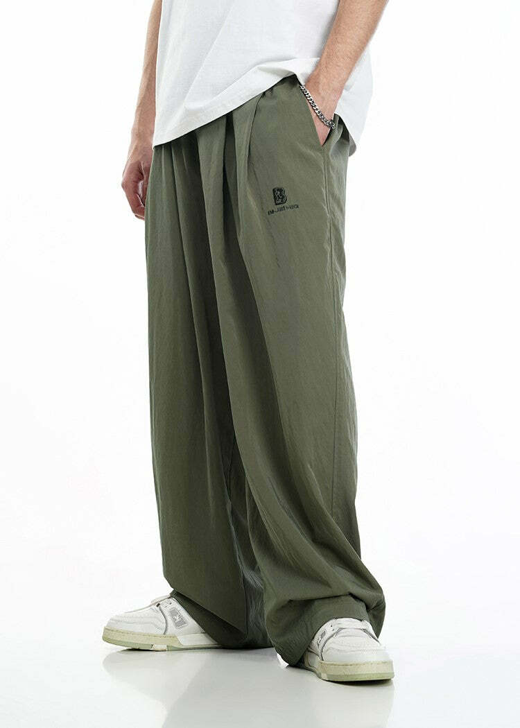 BJHG Y2K Summer Flowy Trousers - 90s Grunge, Retro, Pastel Goth, Y2K Club & Party